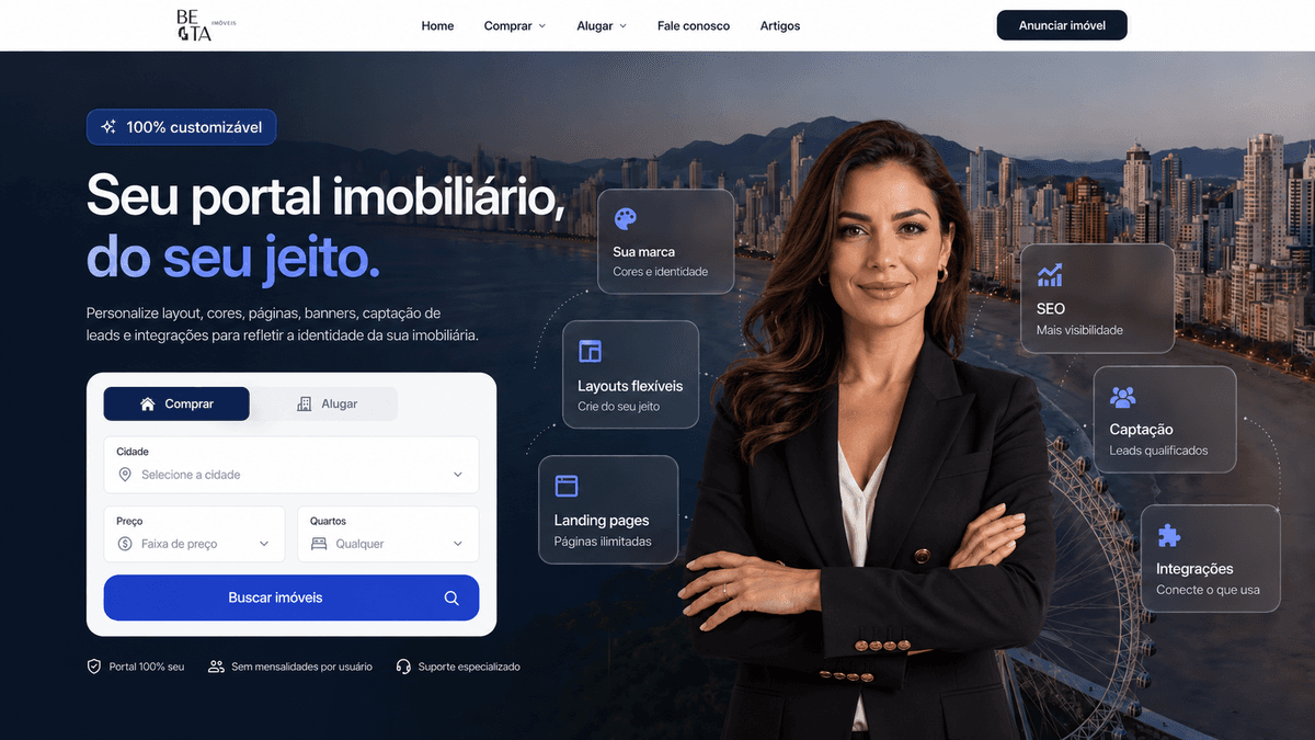 Portal imobiliário: Portal imobiliário habitvs: personalização completa do layout